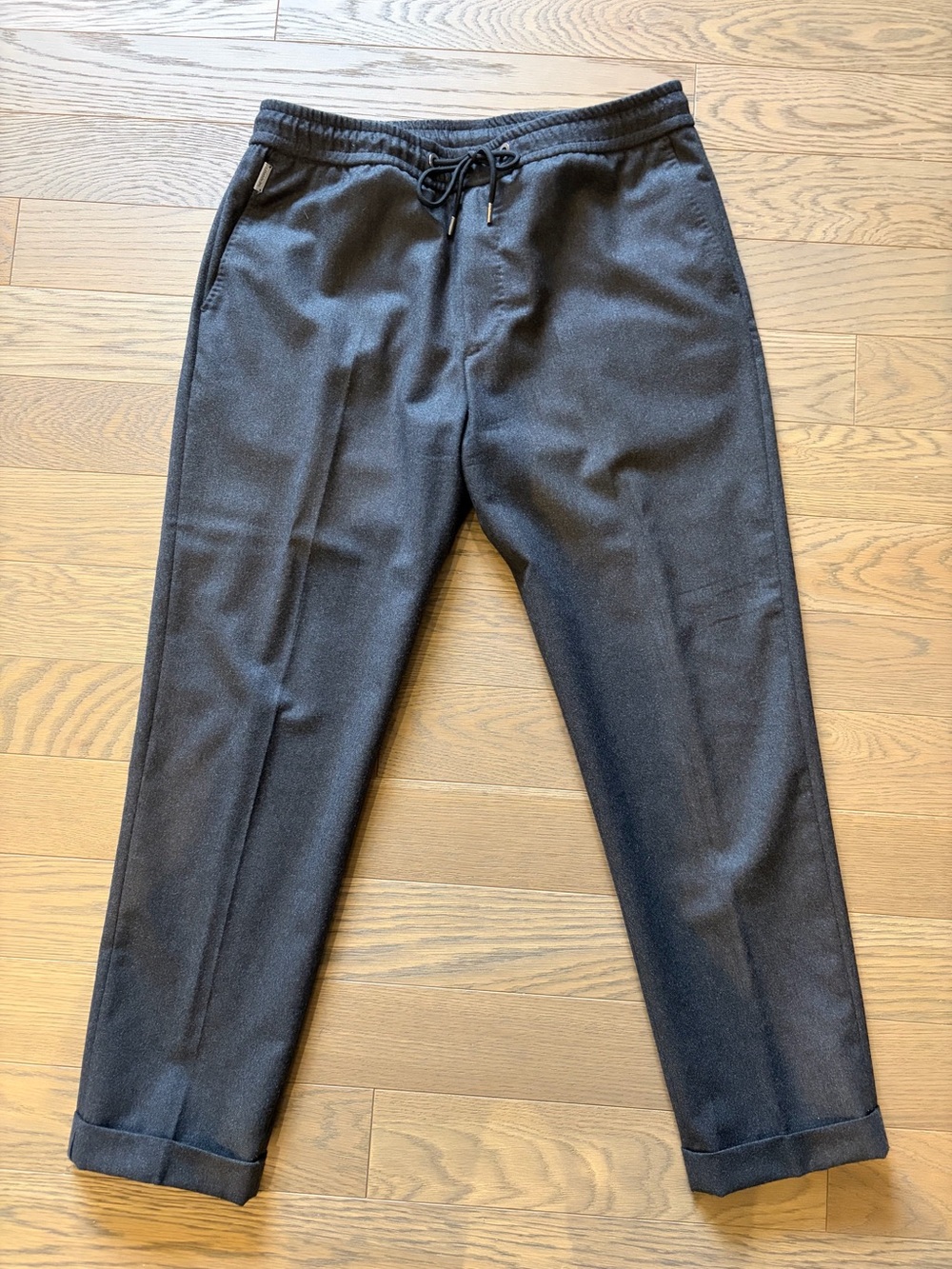 The Kooples Men's Charcoal Drawstring Jogger Trousers